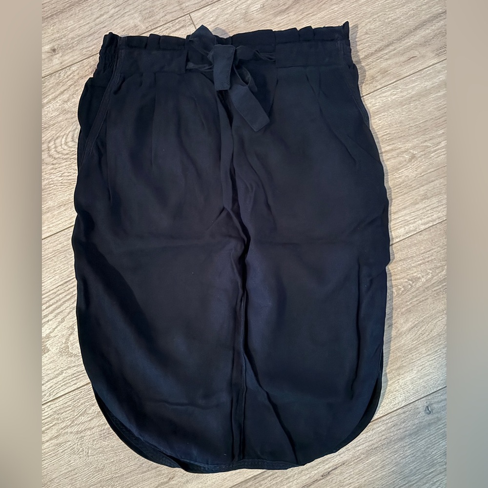 Wilfred Black Elastic Tie Waist Skirt